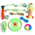 Jouets pour chiens interactifs 10 jouets de corde à mastication en coton